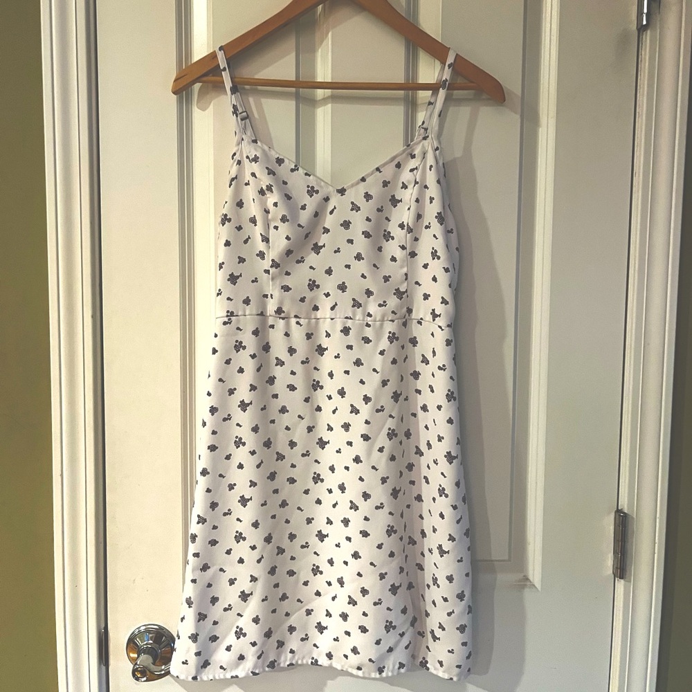 White Hollister Dress with Floral Print